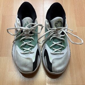 Nike Zoom Freak 4 White and Green Basketball Shoes